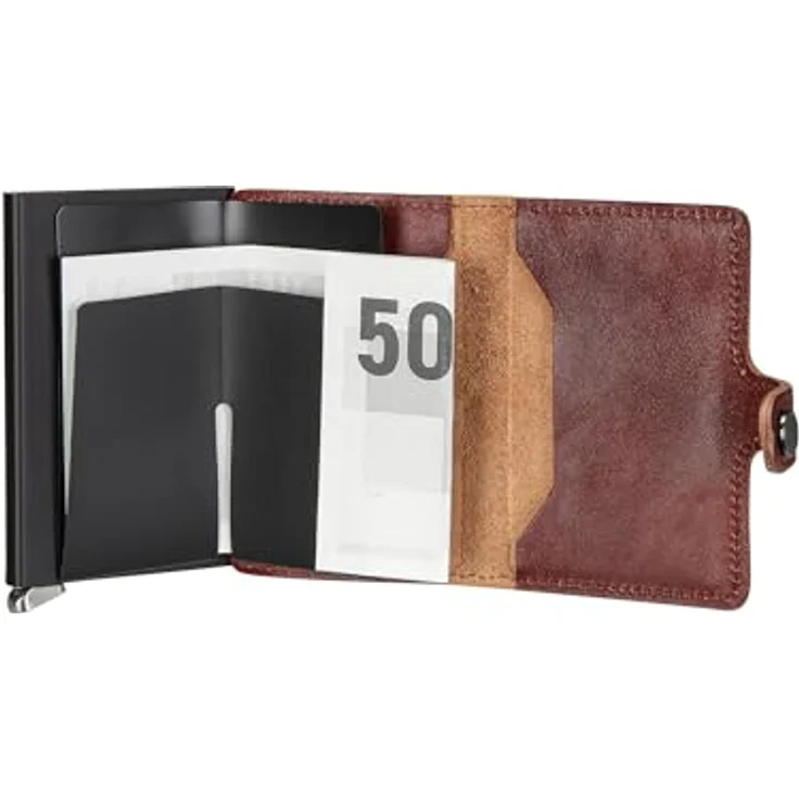 Secrid Geldbörse Premium Miniwallet Basco Brown One Size – Bild 4