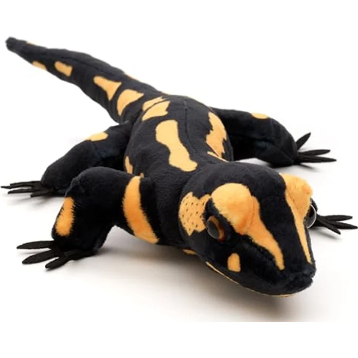 Uni-Toys Kuscheltier Feuersalamander, 34 cm hochwertig verarbeitet mit 100% recyceltem Füllmaterial – Bild 2