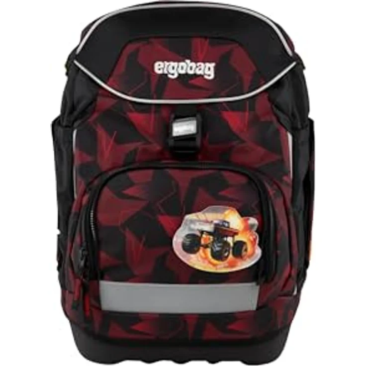 ergobag Pack Set ergonomischer Schulranzen 6-teilig für 1. Klasse, höhenverstellbar, mit integrierter Heftebox, inkl. Sportrucksack und 22-tlg. Federmäppchen, reflektierend und individualisierbar – Bild 2