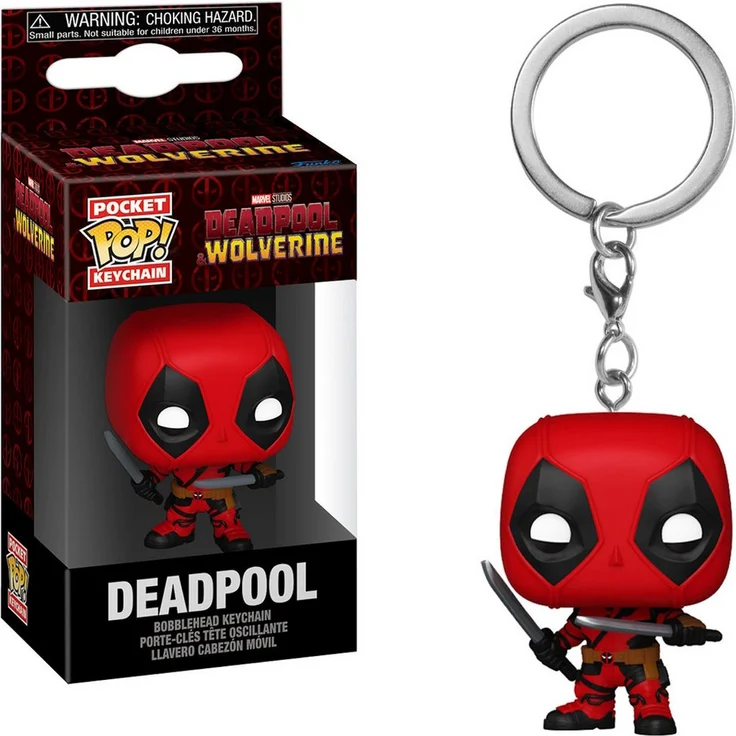 Funko Schlüsselanhänger Deadpool Wolverine - Deadpool Pocket POP! Keychain, offiziell lizenziert, 4cm groß – Bild 1