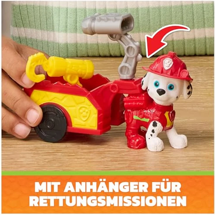 Paw Patrol Movie 3 Dino Tool Pack Marshall, Spielfiguren-Set mit über 6 cm großer Marshall-Figur in Dino Movie-Uniform, inkl. dinosaurier-themed Anhänger und 2 austauschbaren Werkzeugen – Bild 3