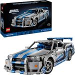 LEGO Technic 42210, 2 Fast 2 Furious Nissan Skyline GT-R (R34) Flitzer Bausatz, 1.410 Teile, mit Driftfunktion und 6-Zylinder-Motor, Mehrfarbig