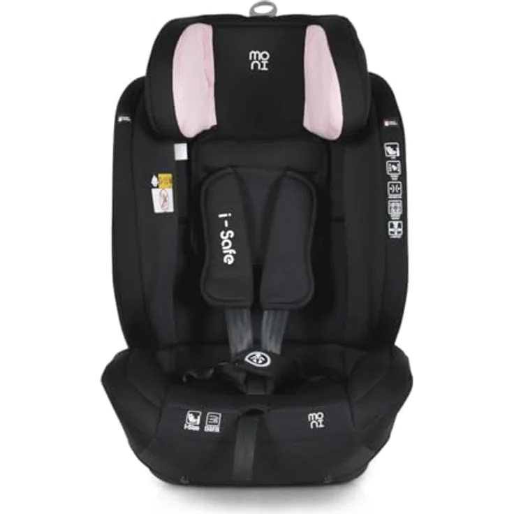 Moni Autokindersitz Kindersitz i-Size i-Safe, bis 36 kg, (76-150cm) Isofix, Top Tether, 13-fach verstellbar, wählbarer Bezug – Bild 5