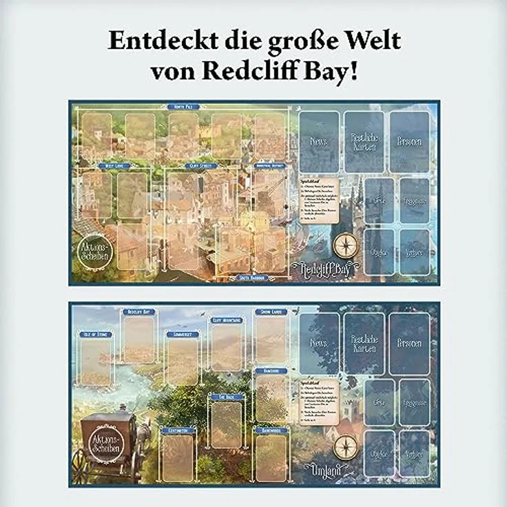 Kosmos Redcliff Bay Mysteries Brettspiel, Löst gemeinsam geheimnisvolle Detektivfälle – Bild 7