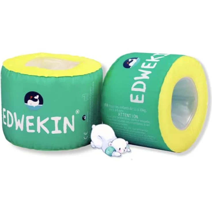 EDWEKIN® Schwimmflügel für Kinder mit Schaumkern und Stoffoberfläche; Schwimmhilfe für Babys und Kleinkinder von 1 bis 6 Jahren; Perfekte Schwimmlernhilfe mit stilvollem Design für Mädchen und Jungs – Bild 1