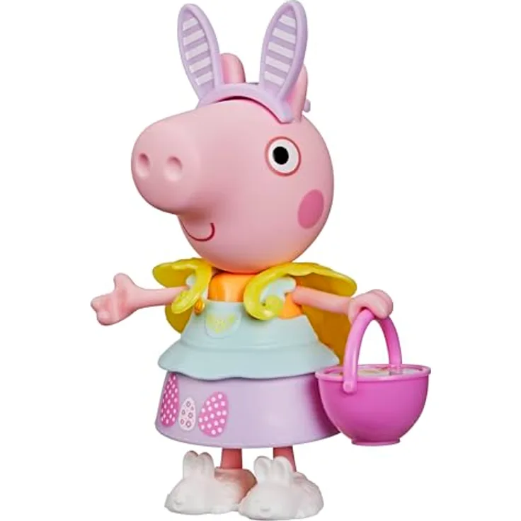 Peppa Pig PEP Peppa Wutz Frühlingszeit Anziehspaß, Anziehfigur-Set mit 15 cm Figur und 6 frühlingshaften Accessoires, geeignet ab 3 Jahren