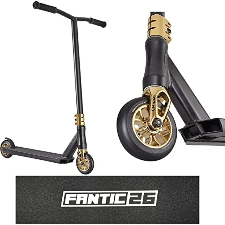 Chilli Pro Scooter Stuntscooter Chilli Pro Reaper Stunt-scooter H=84cm Crown + Fantic26 Griptape, Schwarz – Bild 1