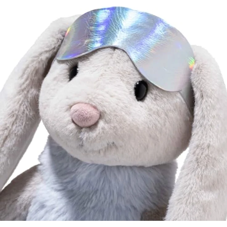 Steiff Hase Hoppie Skifahrer, 31 cm, mit reflektierender Skibrille und flauschigem eisblauem Ski-Outfit – Bild 4