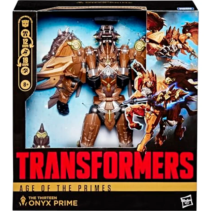 Hasbro Transformers Age of the Primes, Leader Class Actionfigur The Thirteen: Onyx Prime, 19 cm, verwandelbar in Zentaur und Bestie mit Masken-Artefakt und Speer – Bild 5
