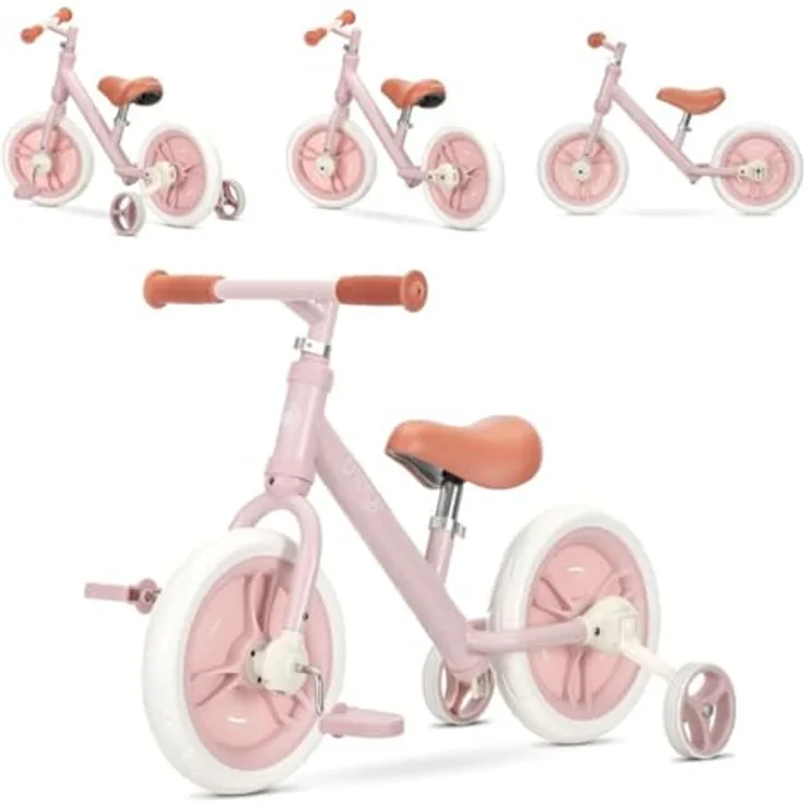 Lorelli Energy-Dreirad Balance-Fahrrad, 2-in-1 mit höhenverstellbarem Sitz, 11 Zoll EVA-Reifen, Rosa