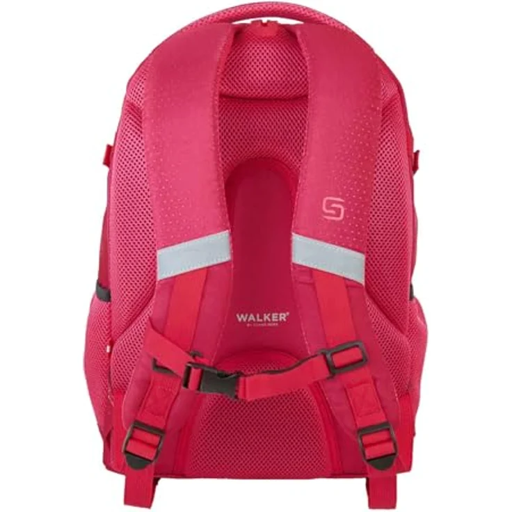 Walker Fame Backpack, Schulrucksack mit Laptopfach 28L, ergonomisch, magenta purpur – Bild 2
