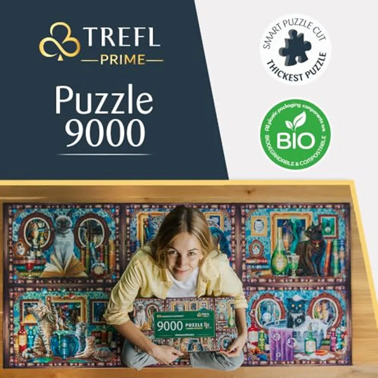 Trefl 81035 Whiskered Wonders Prime-Puzzle UFT Wonders-9000 Elemente, Lisa Parker, Großes Spiel, Dickster Karton, Bio, EKO, Mehrfarbig – Bild 3
