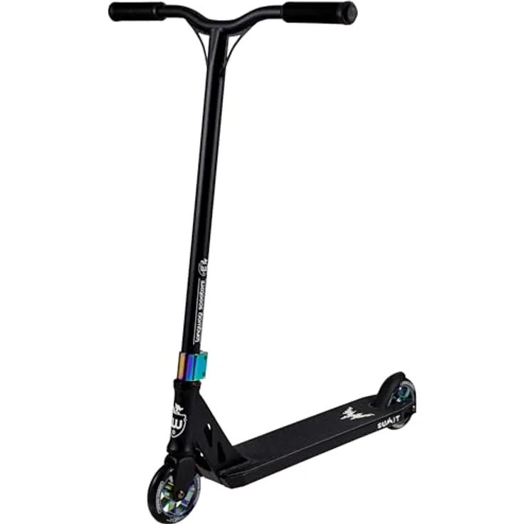 Longway Scooters Stuntscooter Longway Summit 2K19 Stunt-Scooter H=84,5cm Schwarz/Neochrom mit IHC-Compression, 110mm Rollendurchmesser und ABEC-9 Kugellagern