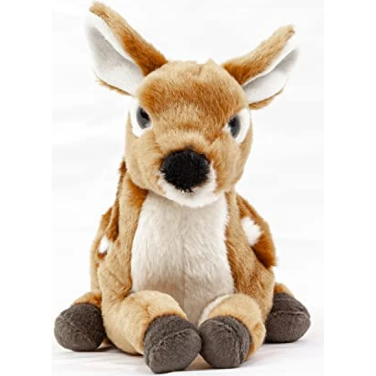 Teddys Rothenburg Rehkitz braun mit Flecken liegend 22 cm Kuscheltier – Bild 3