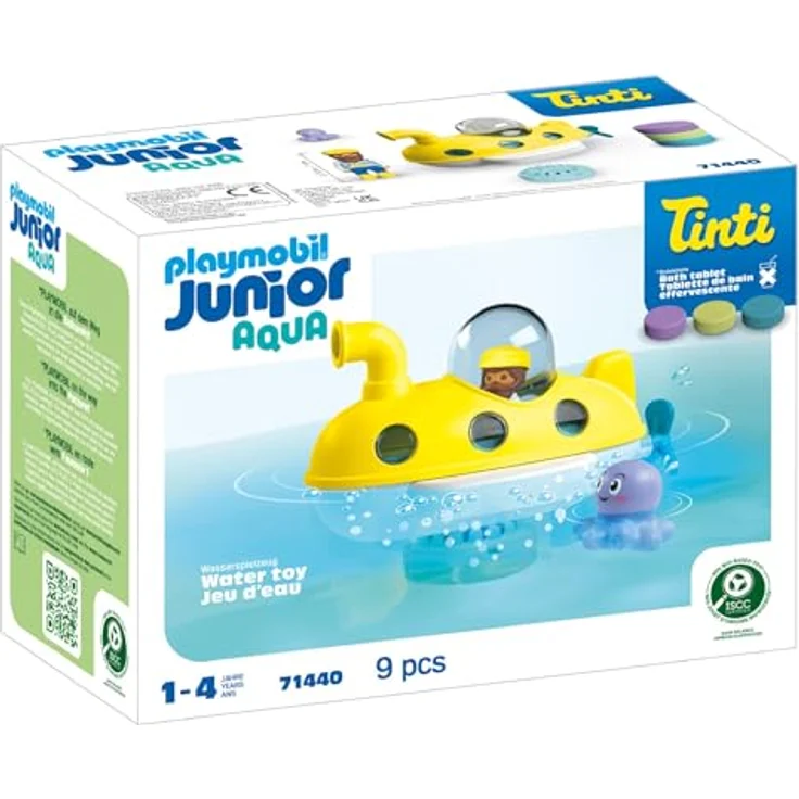 Playmobil® Konstruktions-Spielset Buntes U-Boot (71440), JUNIOR AQUA & Tinti, (9 St), Made in Europe – Bild 3