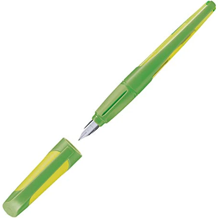 Schulfüller mit Standard-Feder M - STABILO EASYbuddy in limette/grün - Schreibfarbe blau (löschbar) - Einzelstift - inklusive Patrone – Bild 4