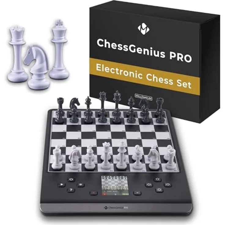 Millennium Chess Genius Pro M815, Schachcomputer mit Farbdisplay, bis zu 2.200 ELO und umfassenden Lernfunktionen
