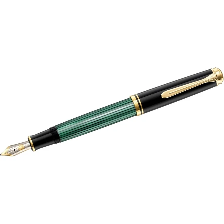 Pelikan Füllfederhalter Souverän M600, 14K Bicolor-Goldfeder, schwarz/grün – Bild 1