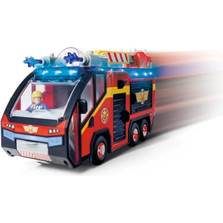 Simba Sam Jupiter, Feuerwehrlöschwagen mit ausziehbarer Leiter und Platz für Figuren – Bild 18