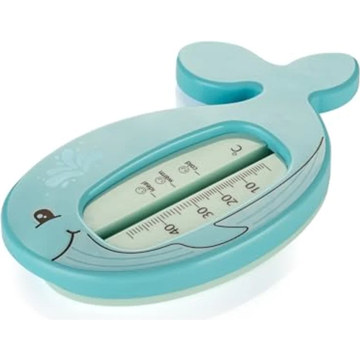 Reer Badethermometer MyHappyBath Wal, Temperaturmessgerät mit Hygienefunktion, blau – Bild 6