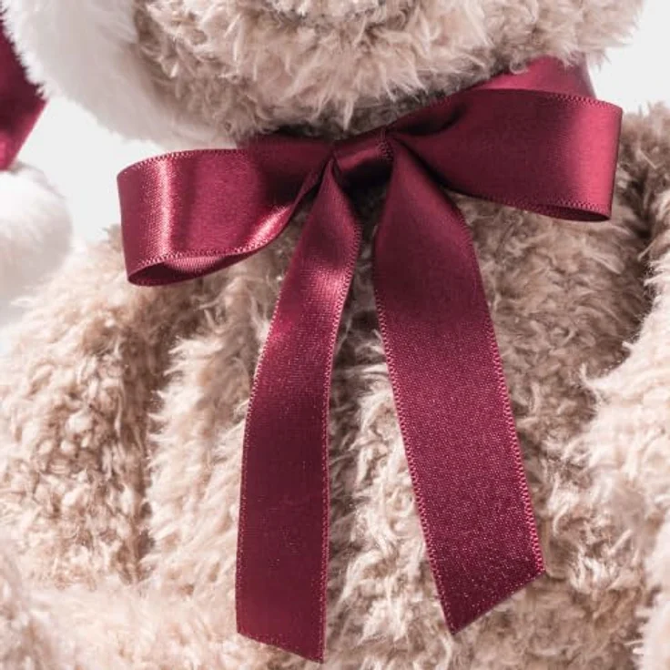 Steiff Teddybär Jimmy Weihnachten, Plüsch Kuscheltier 30 cm, beige, mit Granulatsäckchen und Knopf im Ohr – Bild 4
