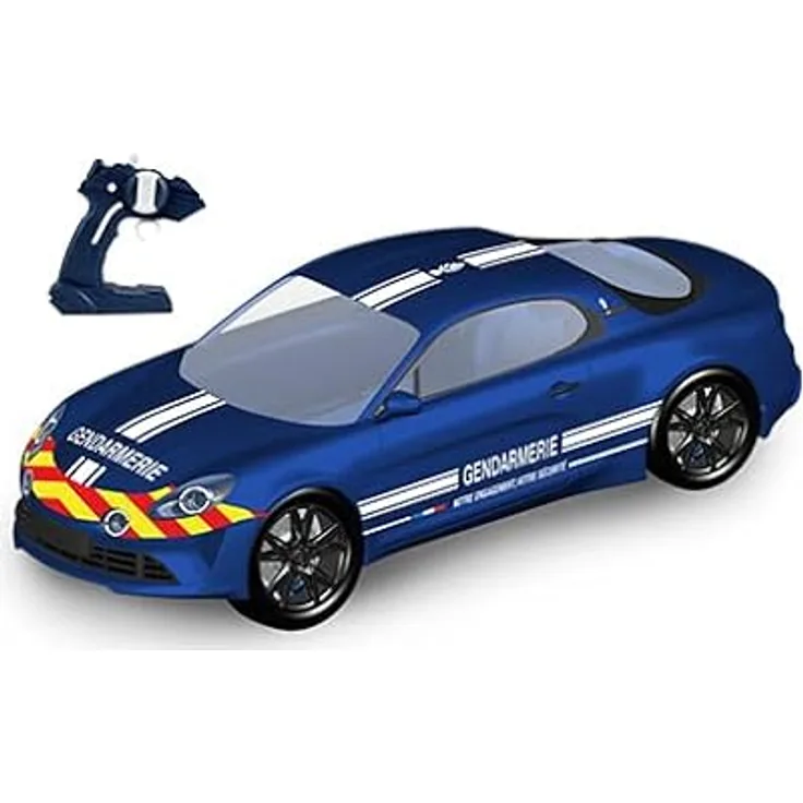 TURBO CHALLENGE - Alpine A110 - Gendarmerie - 099216 - Ferngesteuertes Auto - Blau - 1/24 - Batterien Nicht enthalten - Kunststoff - Kinderspielzeug - Geschenk - Ab 6 Jahren