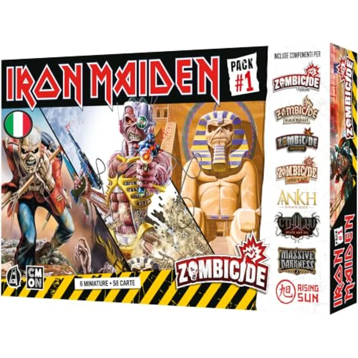 Asmodee Zombicide 2. Ed - Iron Maiden Pack 1, Erweiterung mit 6 Miniaturen und 58 Karten – Bild 1