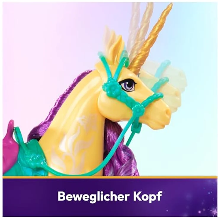 Spin Master Unicorn Academy Fashion Unicorn Leaf, Sammelfigur mit glitzerndem Horn und farbenfrohem Mähnen-Design, 27.9 cm – Bild 5
