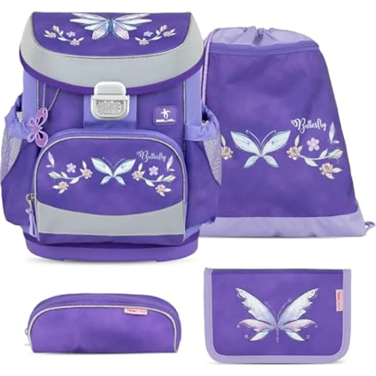 Belmil Schulranzen Mini-fit 4-teilig, Ergonomisches Schulranzen-Set mit Brustgurt, superleicht, 17 L, wasserdicht, A4-tauglich – Bild 1