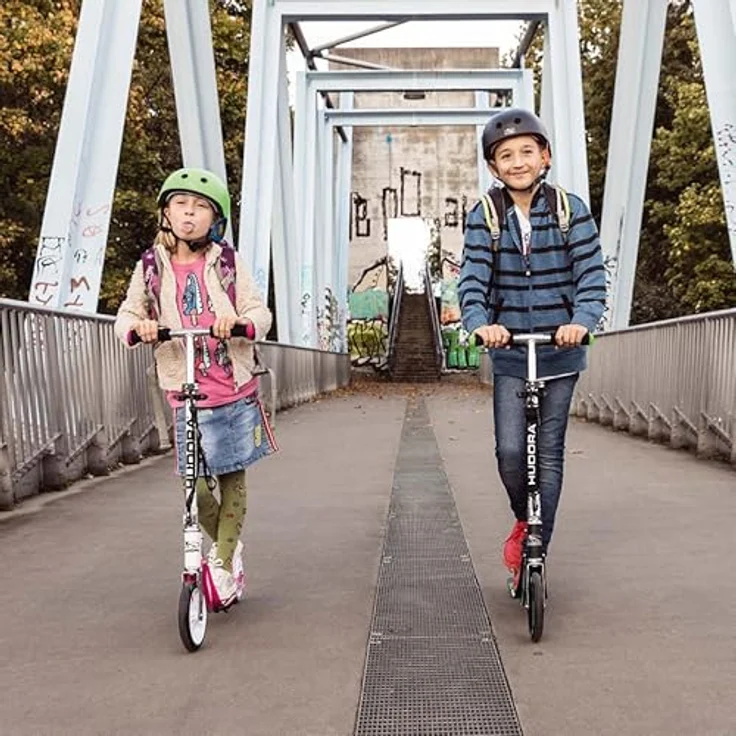 HUDORA BigWheel® 205, Stars "Exklusiv Edition", stabiler Aluminium-Scooter, höhenverstellbar und zusammenklappbar, für Kinder und Erwachsene bis 100 kg – Bild 2