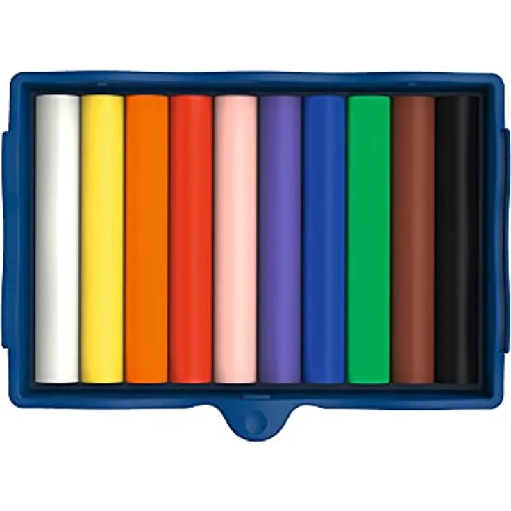 Pelikan 604543 Kreativfabrik Knete Creaplast, 10 leuchtenden Farben in Universaletage, 1 Stück