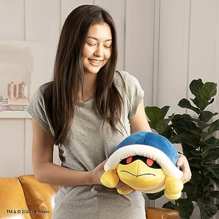 Tomy Super Mario Mocchi-Mocchi Plüschfigur Buzzy Beetle, 30 cm, super weich und sammelbar – Bild 4