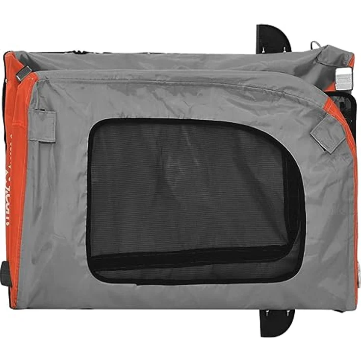 vidaXL Fahrradhundeanhänger Fahrradanhänger Hunde Orange und Grau Oxford-Gewebe und Eisen mit PVC-Dach und maximaler Tragfähigkeit von 45 kg – Bild 10