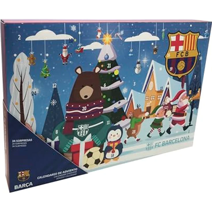 CYPBRANDS FC Barcelona Adventskalender, 24 Überraschungen mit Spielzeug und Aktivitäten, offizielle Marvel-Lizenz, Kindergeschenk für Weihnachten – Bild 3