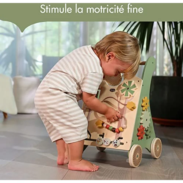 Tiny Love Holz Baby Lauflernwagen, 2-in-1 Activity Baby Lauflernhilfe, 12 interaktive Aktivitäten, motorische Fähigkeiten, kognitive Entwicklung, natürliches Design, 18+ Monate, Boho Chic - Preisvergleich – Bild 4