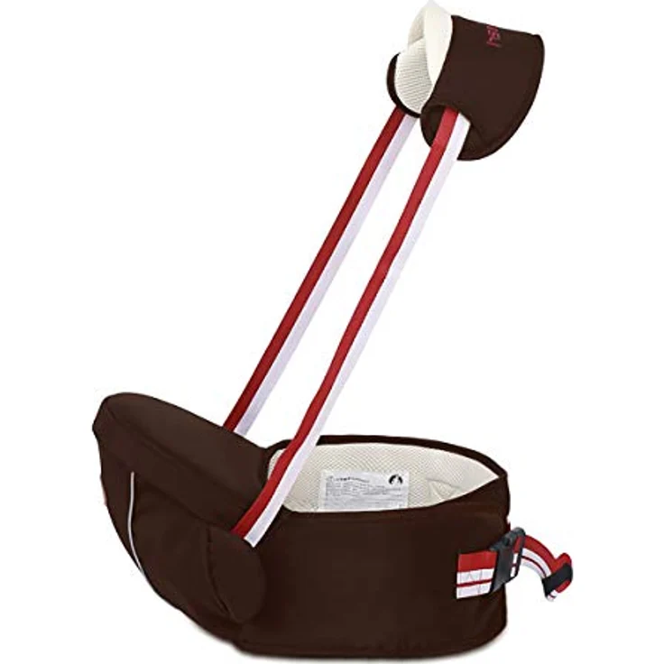 SONARIN Multifunktionaler Hipseat Baby Carrier Babytrage,Freie Größe,Kleinkind-Hüft-Sitzträger,Vorderer Träger-Gurt,4 tragende Positionen(Braun) – Bild 2