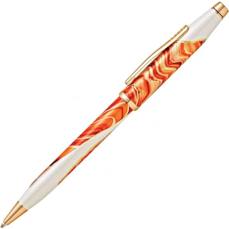 Cross Wanderlust Antelope Canyon, Drehkugelschreiber in Orange mit Rose Gold-Applikationen und Weiss-Lack, inklusive Geschenkbox – Bild 5