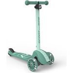 Scoot & Ride Highwaykick 3S, Kinderroller für 96-130 cm, höhenverstellbar, 2-fach Lenkung, LED-Räder, zusammenklappbar, Farbe: Forest