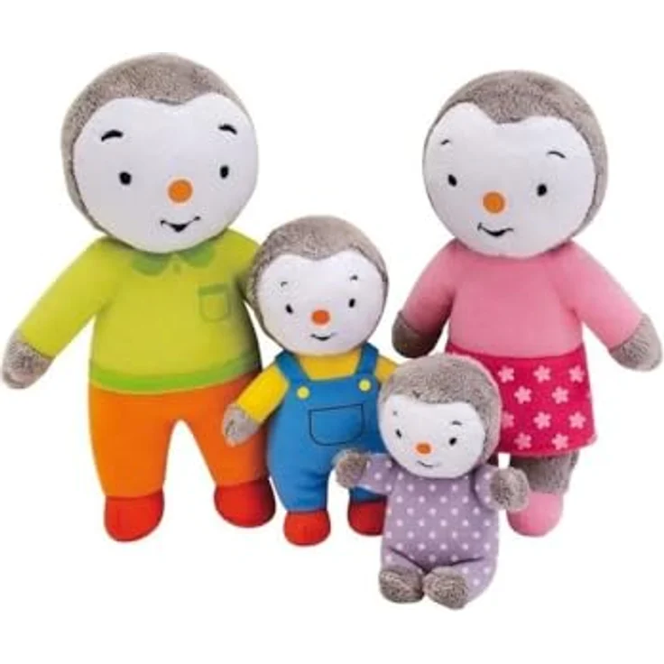 Jemini Plüschtier Familienset T'choupi, 4-teilig, 19 cm, für Kinder ab 0 Jahren – Bild 3