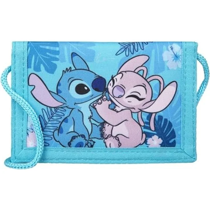 Undercover Lilo & Stitch Geldbörse für Kinder, 9 x 13 cm, Brustbeutel mit Reißverschluss, ideales Geschenk für Jungen und Mädchen – Bild 1
