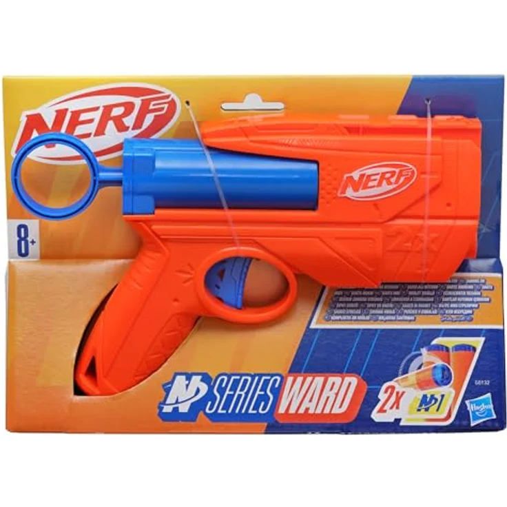 NERF N-Series Ward Dart-Blaster, präzise Treffgenauigkeit und Ziehgriff, für fortgeschrittene Spieler, 2 Nerf Darts, für Jungen und Mädchen – Bild 2