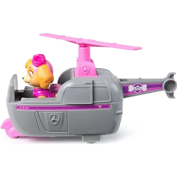 Spin Master PAW Patrol Sust. Basic Vehicle Skye, Spielzeug-Helikopter aus recyceltem Material, ca. 13 cm mit Skye-Figur – Bild 6