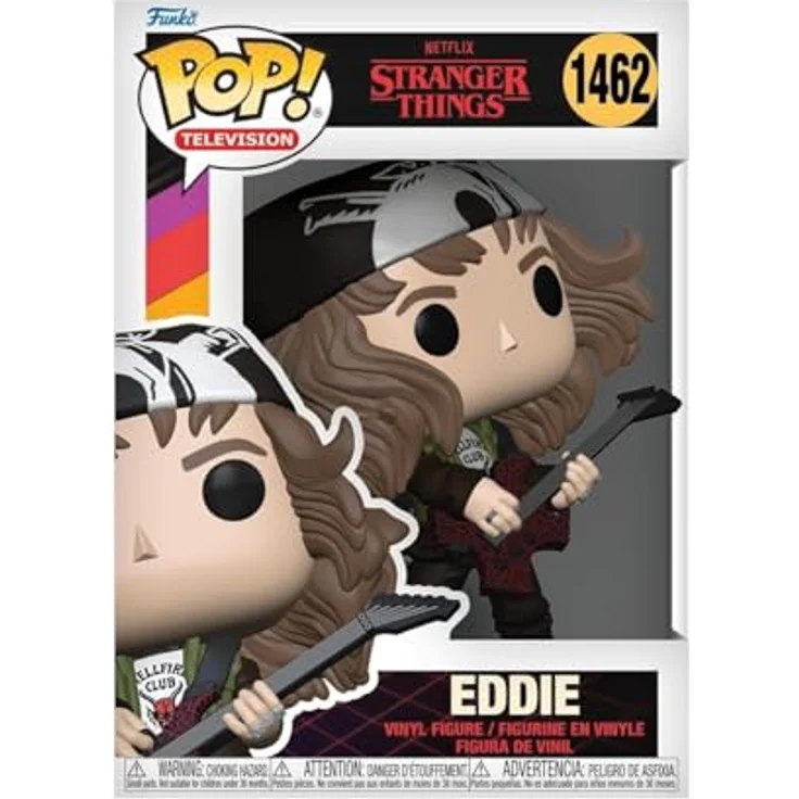 Funko POP! TV: Stranger Things - Hunter Eddie Mit Guitar​​ - Vinyl-Sammelfigur - Geschenkidee - Offizielle Handelswaren - Spielzeug Für Kinder Und Erwachsene - TV Fans - Modellfigur Für Sammler – Bild 1