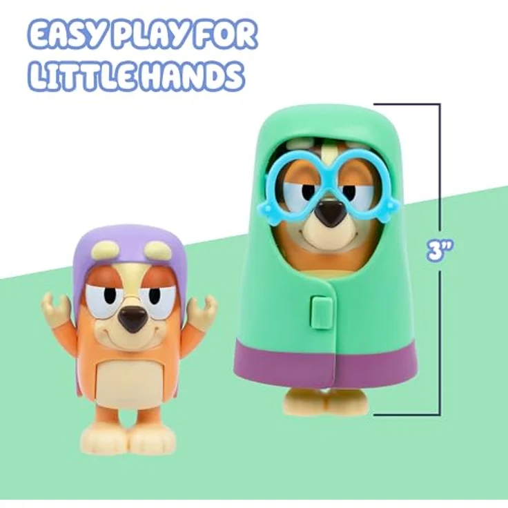 Bluey 4er-Figurenpackung „Hier kommen die Omis“, bewegliche Kinderspielzeuge mit Zubehör, 6-7,6 cm, inkl. Madge, Janet, Rita und Gladys – Bild 5