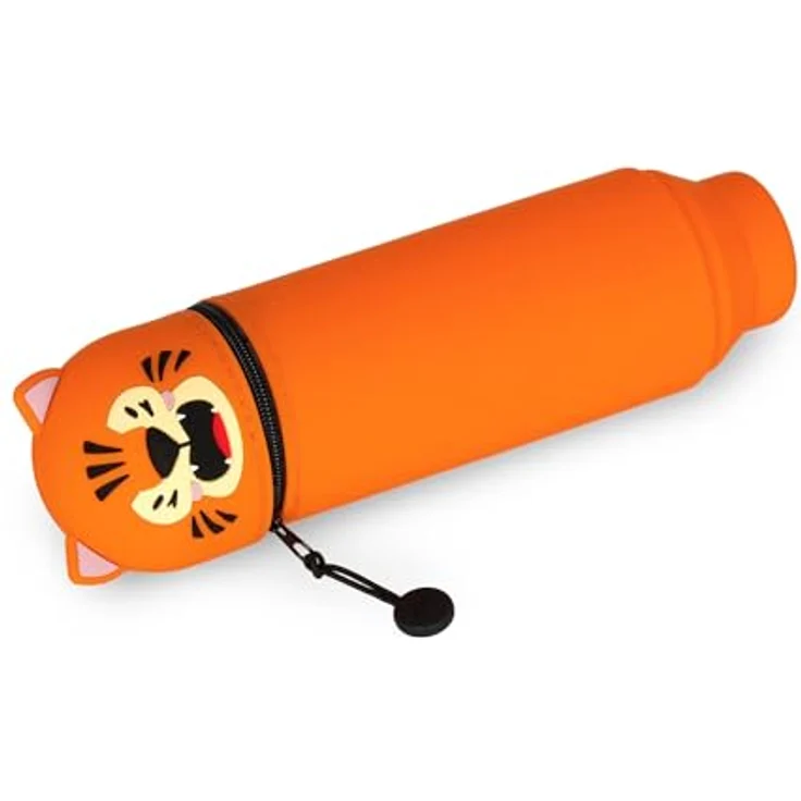 Legami Federmäppchen 2-IN-1 Motiv Tiger KAWAII, Silikon, schwarz – Bild 3