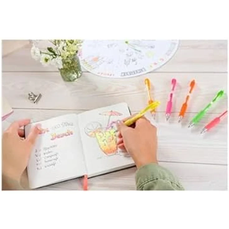 Pilot G-2 Gel, Schreibstift mit Druckmechanik und gummierter Griffzone, 12er Pack + 12 Refills (Blau) – Bild 3
