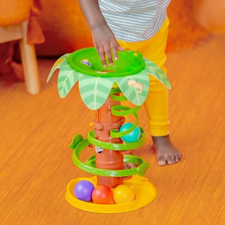 Bright Starts Tropical Twirl™ Ball Play Toy, 2-in-1 Spielturm mit 50+ Melodien und Lichtern, geeignet für Babys ab 6 Monaten – Bild 9