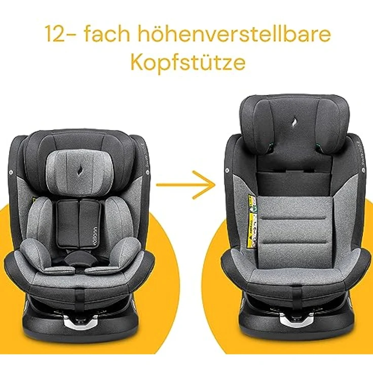 Osann Autokindersitz Osann Swift360 S i-Size, 360 Grad drehbarer Reboarder, ab: Geburt, verschiedene Farben – Bild 7