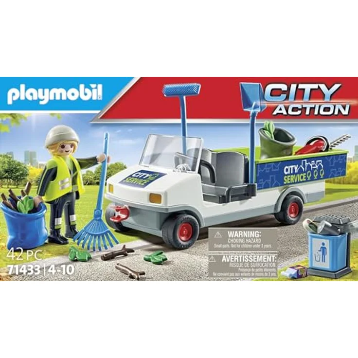 PLAYMOBIL 71433 Stadtreinigung mit E-Fahrzeug Spielset, Spielzeugauto, Zubehör für Recycling und Umweltschutz, Mehrfarbig – Bild 5