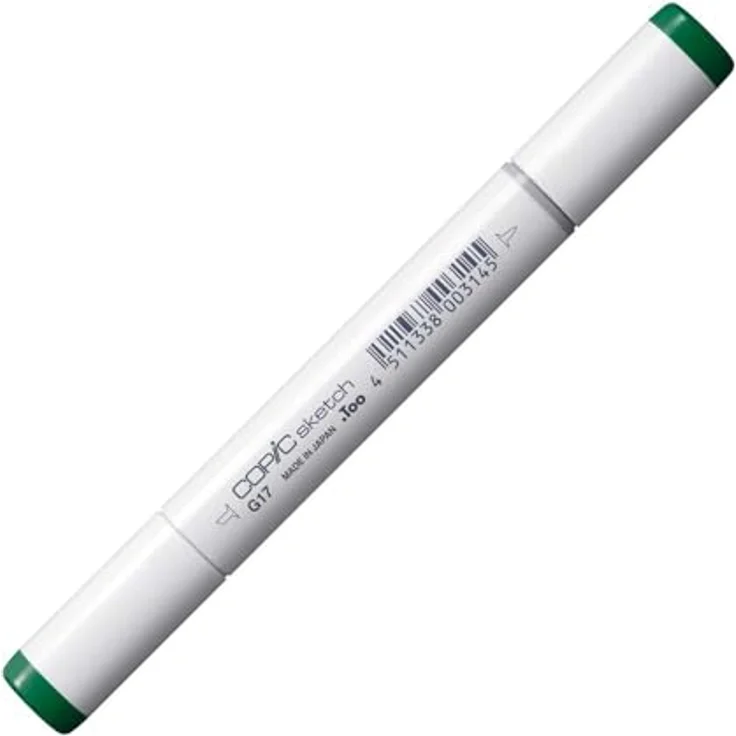 Copic Sketch Marker Typ G - 17, Forest Green, professioneller Pinselmarker mit Super-Brush- und Medium-Broad-Spitze, schnelltrocknend – Bild 2